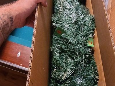 HOMCOM 3BT Artificial Green Christmas Tree - New in Box, Easy Assembly, Festive Decor