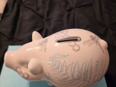 Tiffany & Co. Este Ceramiche Made in Italy Botanical Piggy Bank - new