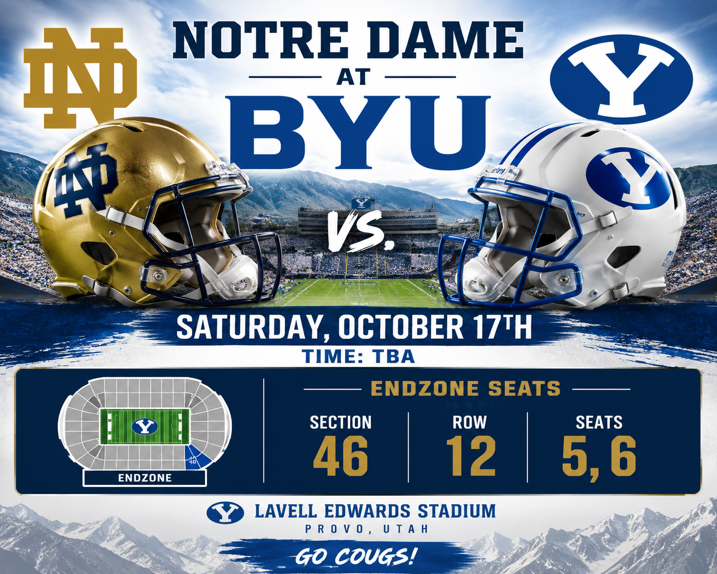 Notre Date vs BYU Football - Oct 17