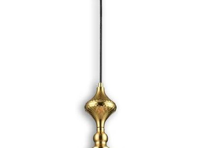 Amber Glass Pendant Light, 6.5"x14"