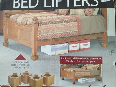 Bed Lifter 3 1/2" Solid Wood
