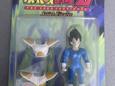 Irwin Dragon Ball Z Vegeta Action Figure The Saga Continues Snap-On Accessories New in Package