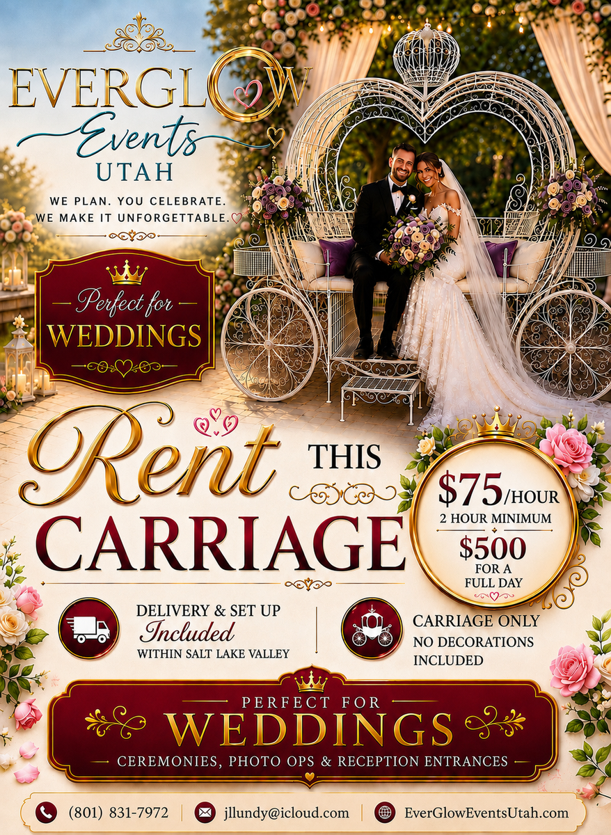 Heart Shaped Cinderella Carriage for rent