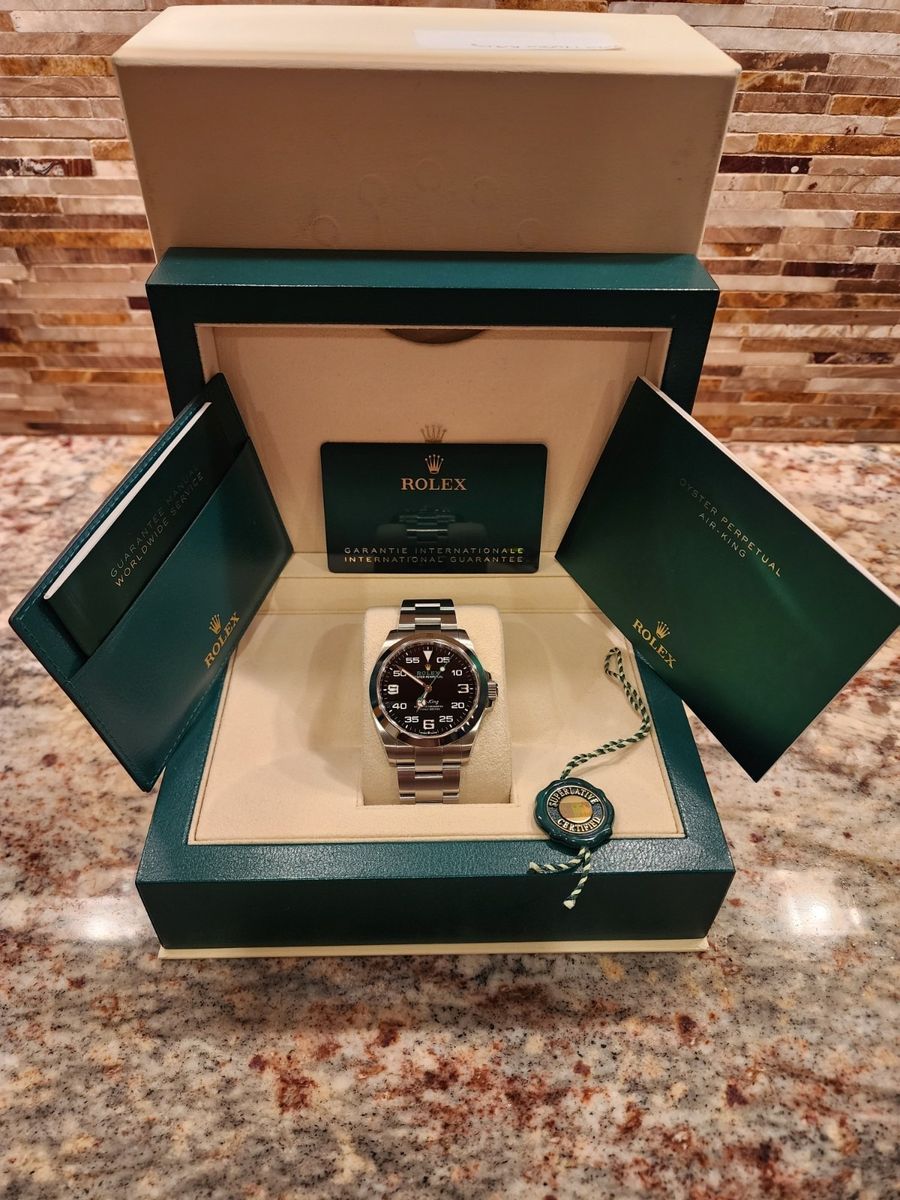 Rolex Air King 126900 40mm Black Dial Stainless Steel Box Papers 2024