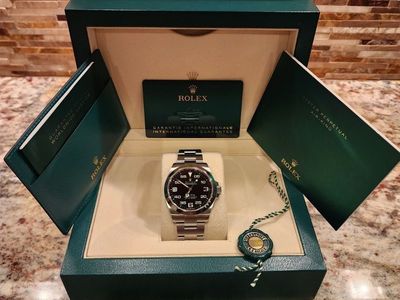 Rolex Air King 126900 40mm Black Dial Stainless Steel Box Papers 2024