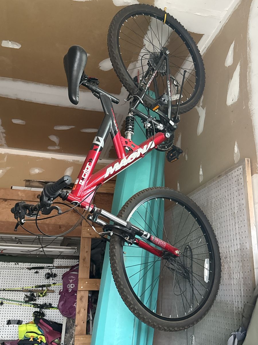 Magna Excitor 21-Speed Dual Suspension Mountain Bike - Red/Black