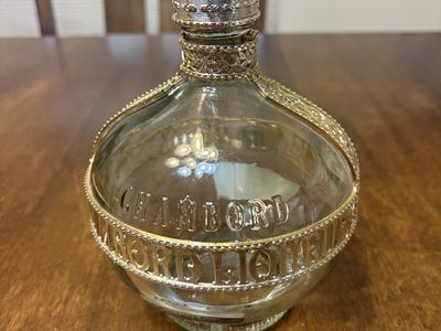 Chambord Liqueur Empty Glass Bottle with Crown Stopper