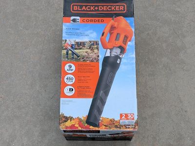 NEW Black+Decker 9 Amp Electric Leaf Blower