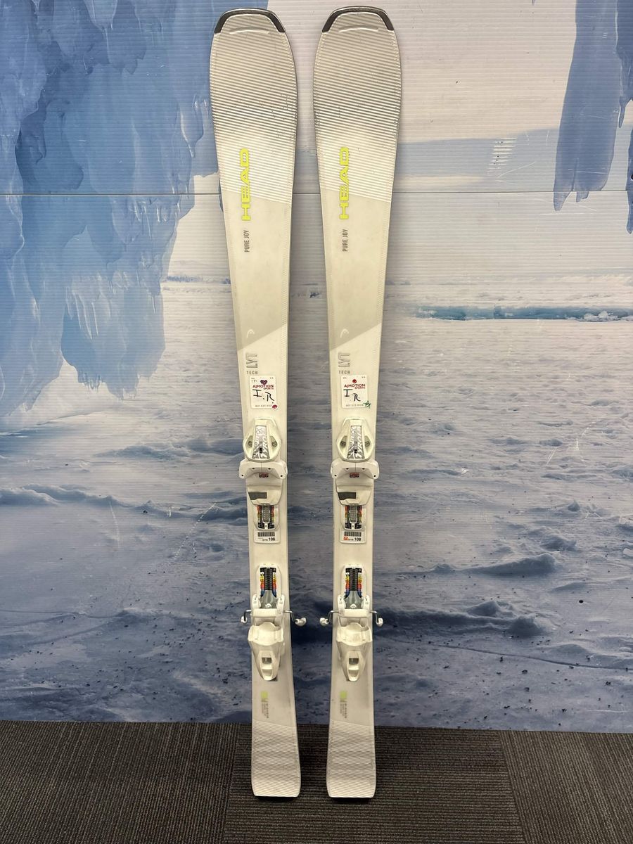 Head Pure Joy White R 148cm Skis w/ TYROLIA SLR 9.0 GW SYS Demo Binding - Used