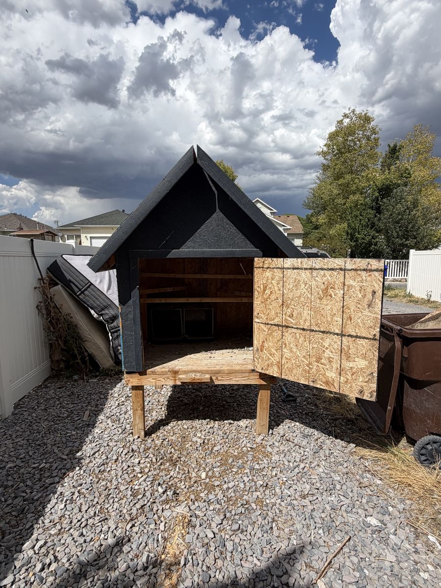 Custom Wooden Chicken Coop with Nesting Boxes and Roosting Bars
