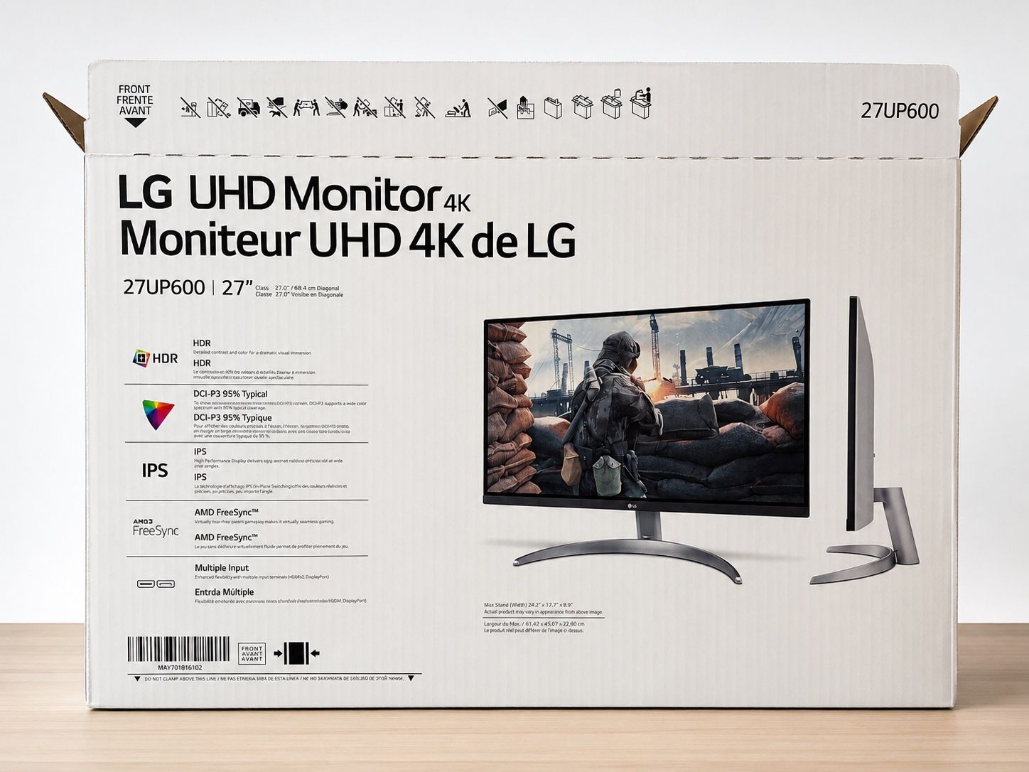 LG 27" 4K Monitor – Like New, Original Box – $175 (2 Available)