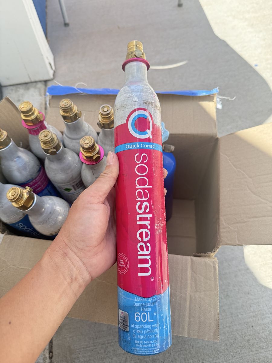 CO2 and nitrogen gas cylinders.used