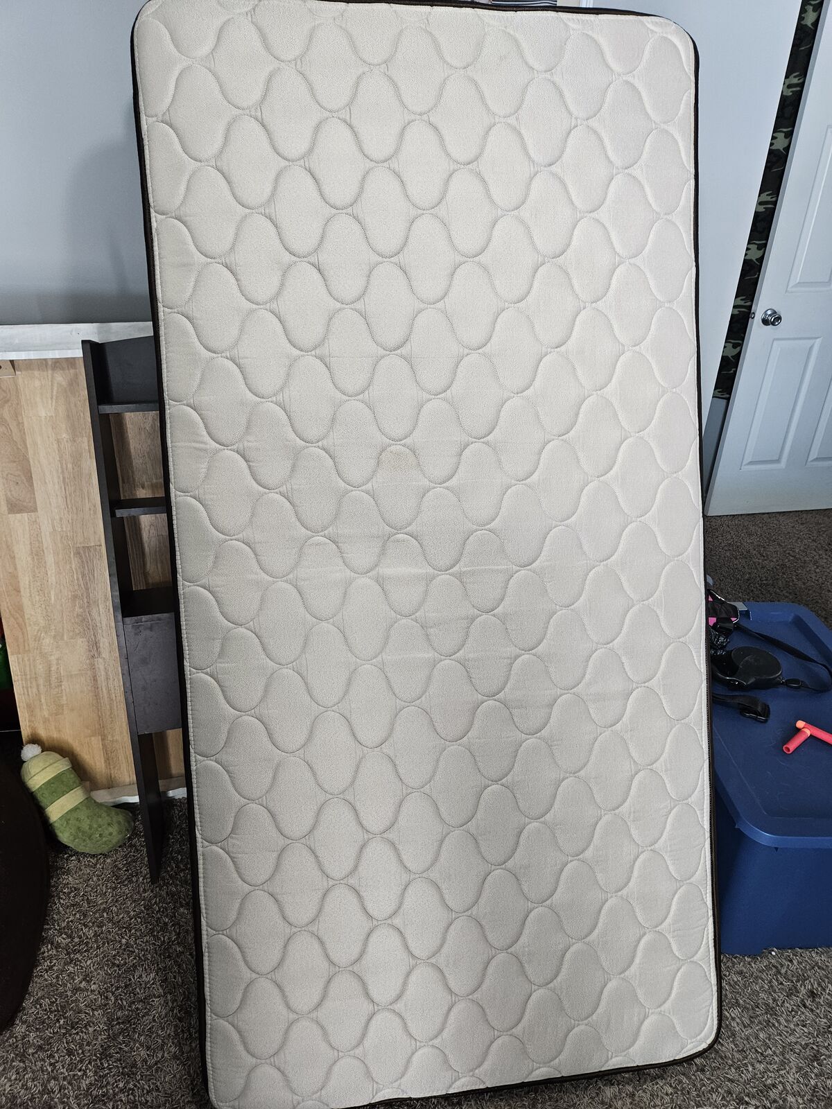 Twin mattress, box spring and frame