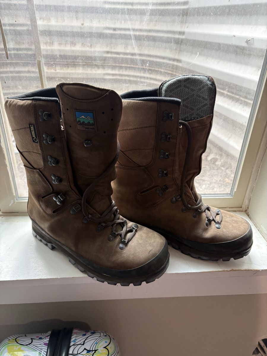 Meindl MFS Active Gore-Tex Vibram Sole Hiking Hunting Boots Brown Men's Size 10