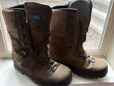 Meindl MFS Active Gore-Tex Vibram Sole Hiking Hunting Boots Brown Men's Size 10