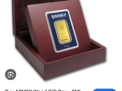 3 APMEX Wood Gift Box - SMI Gold Bar Standard Presentation Box (Empty)