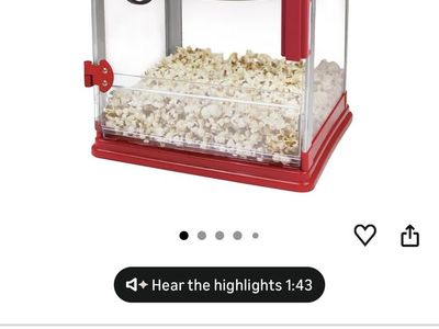 Vintage Style Popcorn Maker w/ Accessories