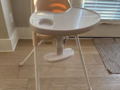 Baby High Chair with Attached Tray and Footrest