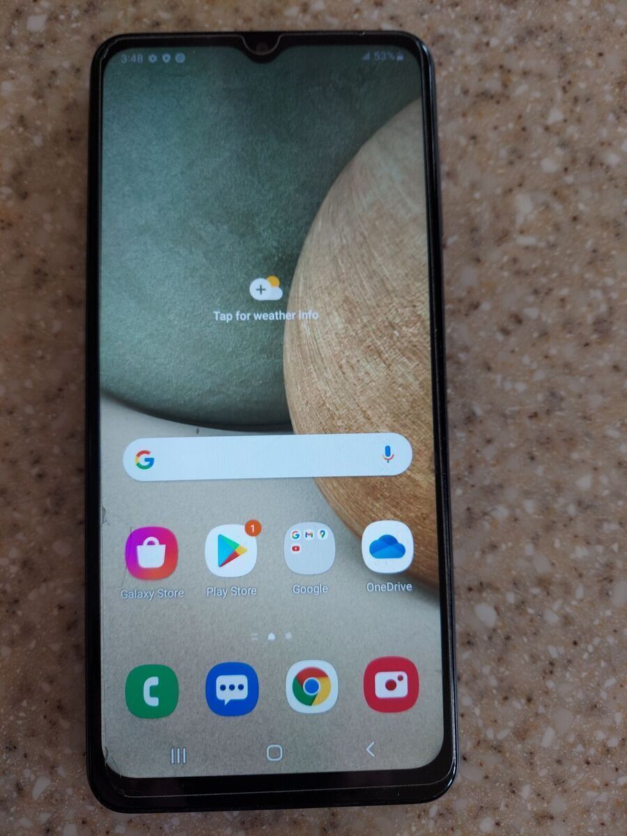 Unlocked Samsung A12 Cell phone w/ Deluxe Cell Military Cell Case