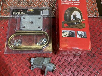 Trailer shackle kit and spare tire carrier