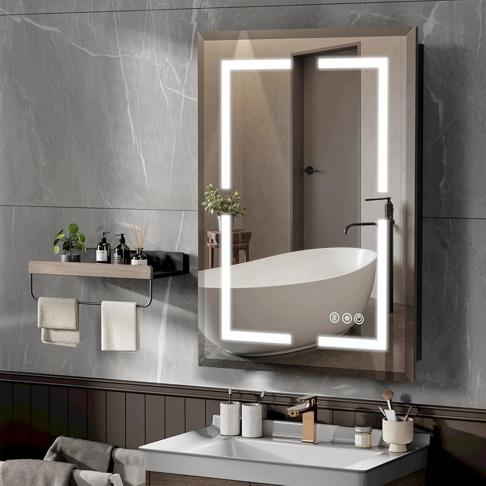 LED touch control mirror cabinet