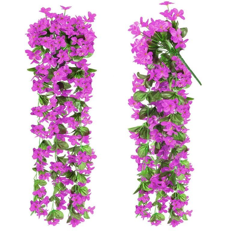 2 Pcs artificial hanging flowers