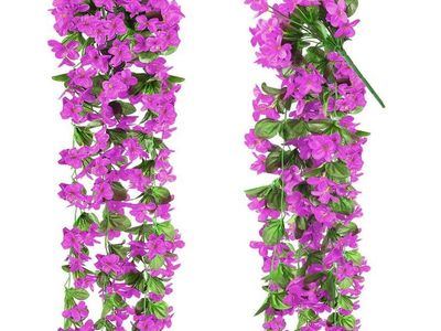 2 Pcs artificial hanging flowers