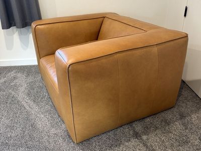 Italian Leather Accent Chair - ($2400 Retail)