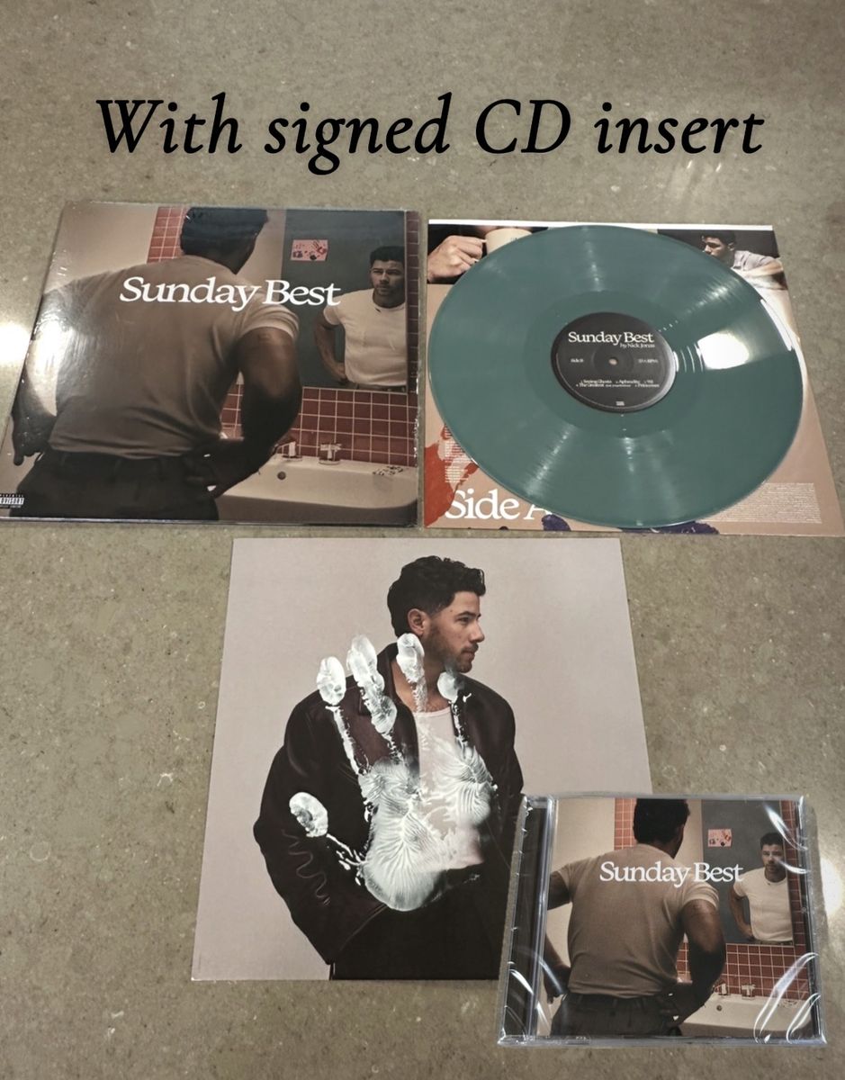 Nick Jonas SIGNED & Handprinted Bundle-CD & Vinyl