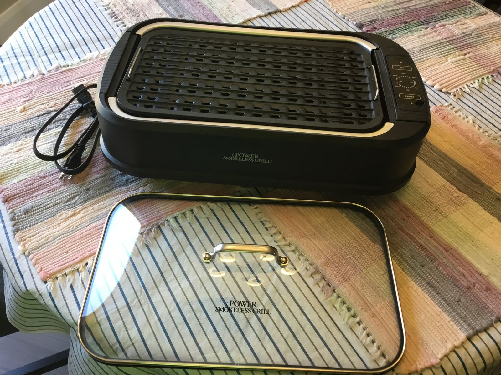 Power Smokeless Grill Indoor Electric Grill with Lid