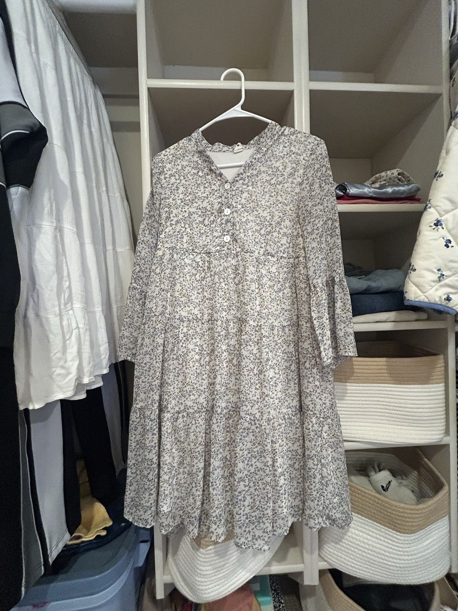 Floral Button Dress XS Womens