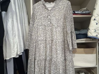 Floral Button Dress XS Womens