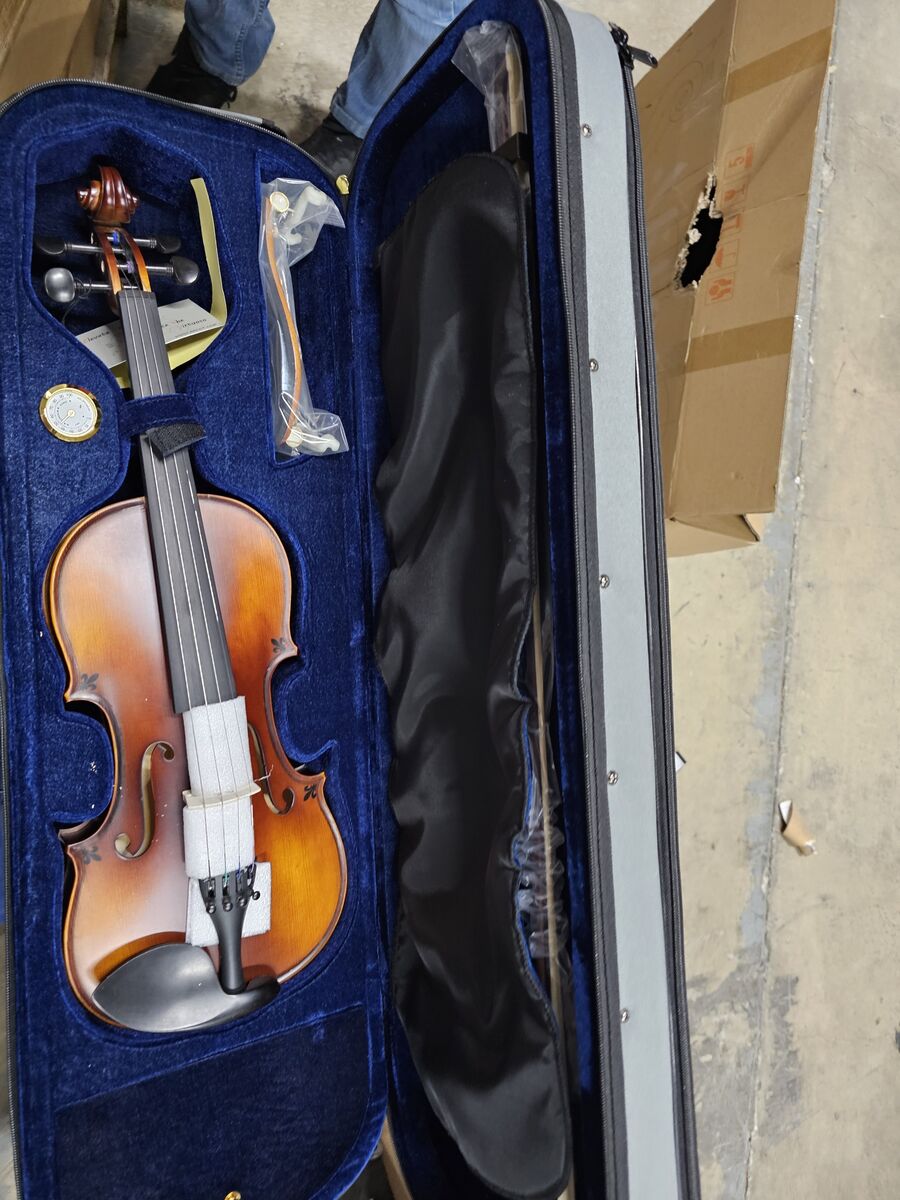 NEW AKLOT 4/4 Full-Size Violin Set – Handcrafted Professional Outfit