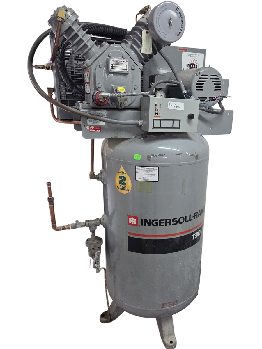 Ingersoll Rand T30 2420N5 Air Compressor 5HP 2-Stage 80 Gallon Vertical 30T 7703