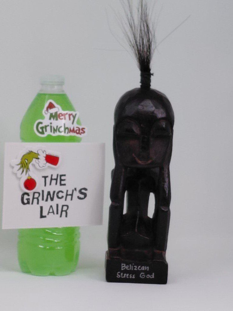 Belizcan Stress God Wood Statue