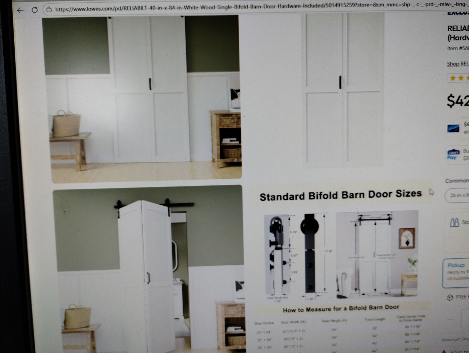bifold barn doors many sizes compleat w /hardwear more picts comming about 6 styles and sizes
