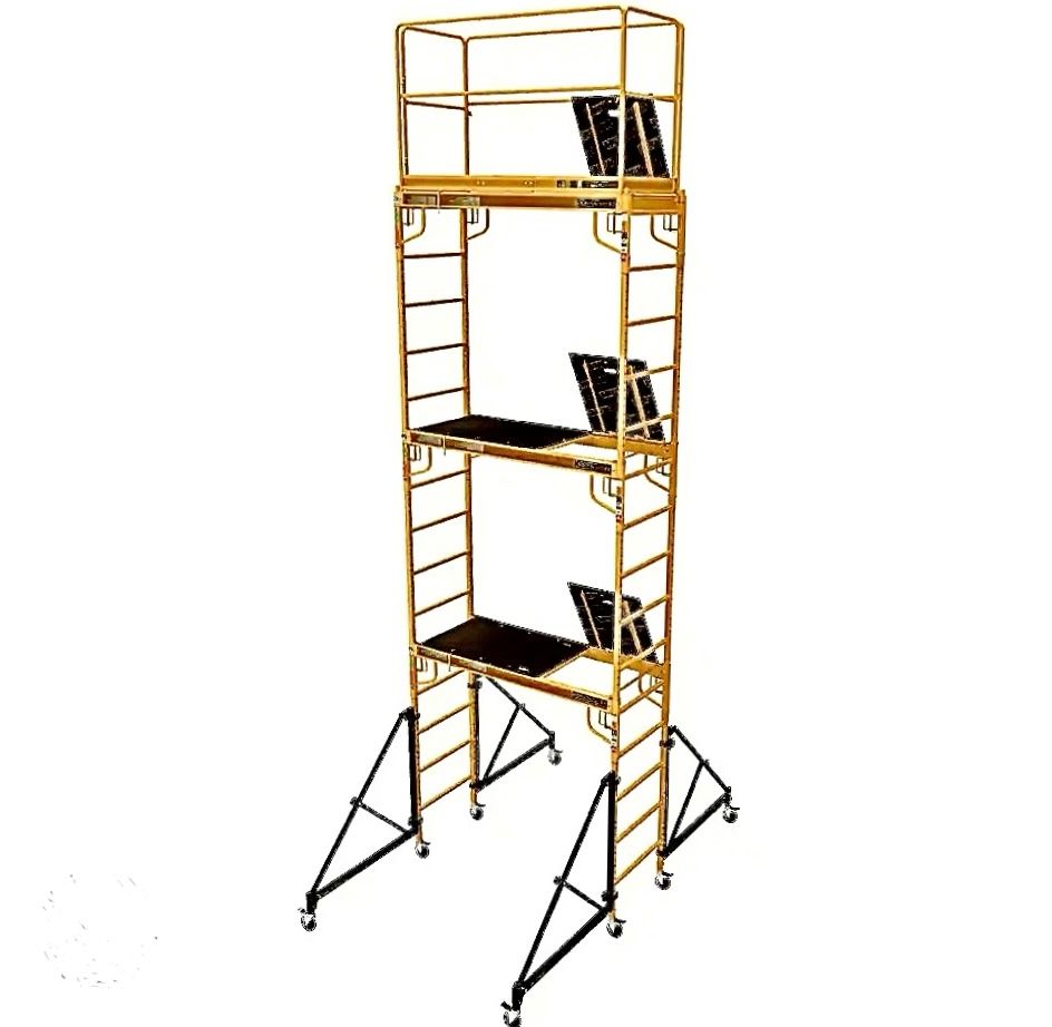 Metal tech rolling scaffolding system