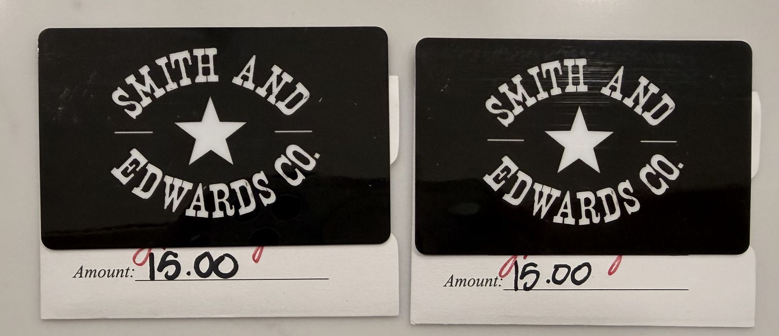2- Smith and Edwards Gift Cards