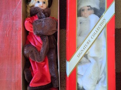2 old porcelain dolls