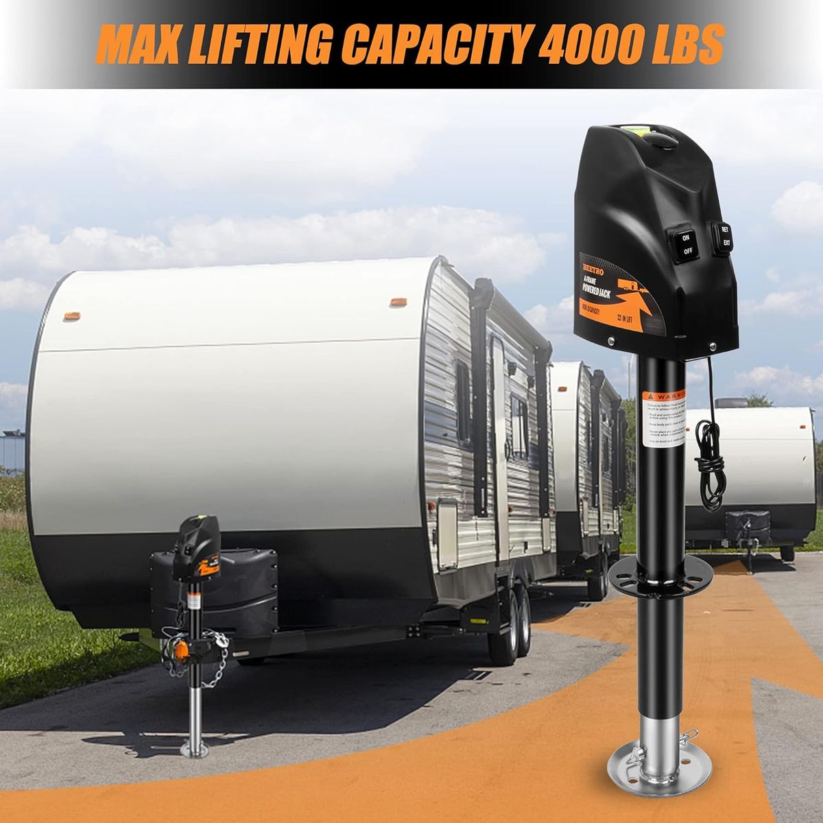 Main product image   BEETRO Electric Trailer Tongue Jack