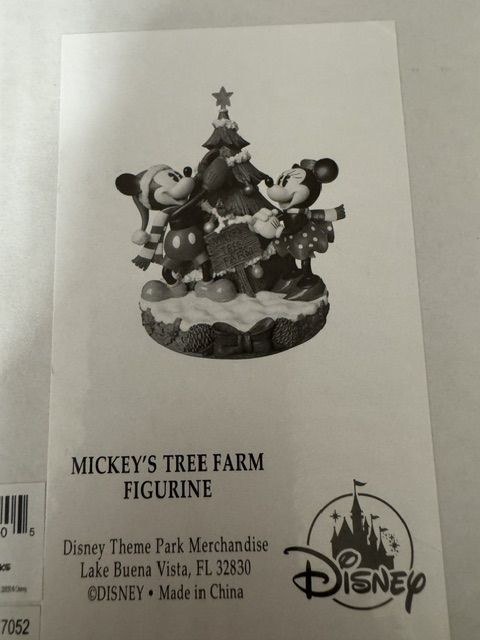 Disney Theme Park Merchandise Mickey's Tree Farm Figurine Christmas Holiday