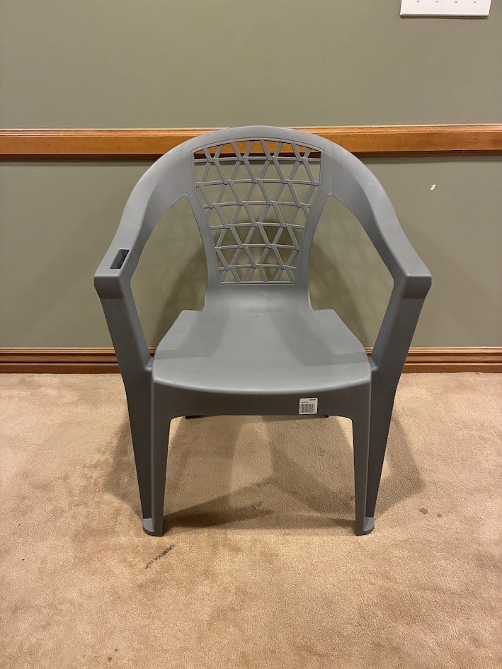 Large Grey Plastic Chair