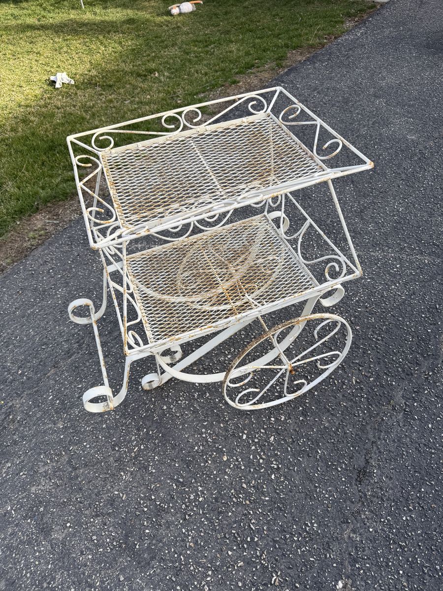 Vintage Wrought Iron Cart