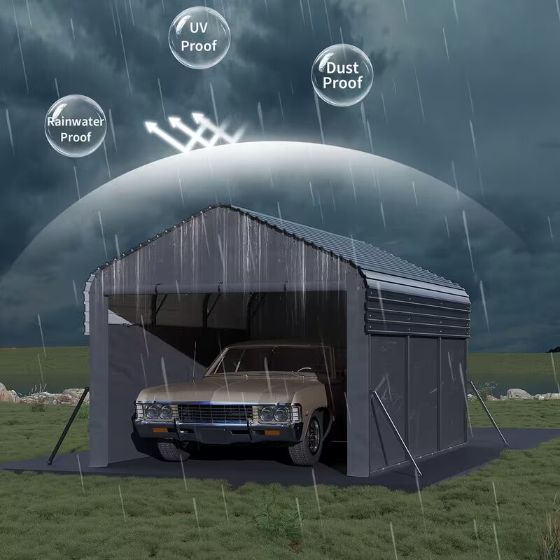 10 x 15 Covered Carport Car Port Storage Shed, Metal top, Plastic ends & Sides New in Sealed Box