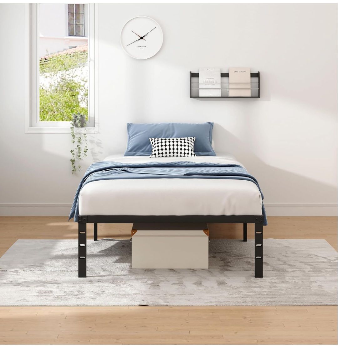 NEW Twin Metal Bedframe 18" Clearance