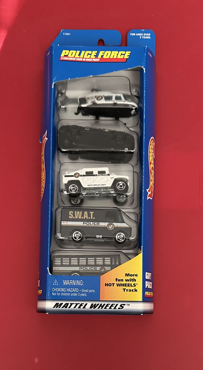 Hot Wheels 1997 Police Force Five Car Set, #17461.