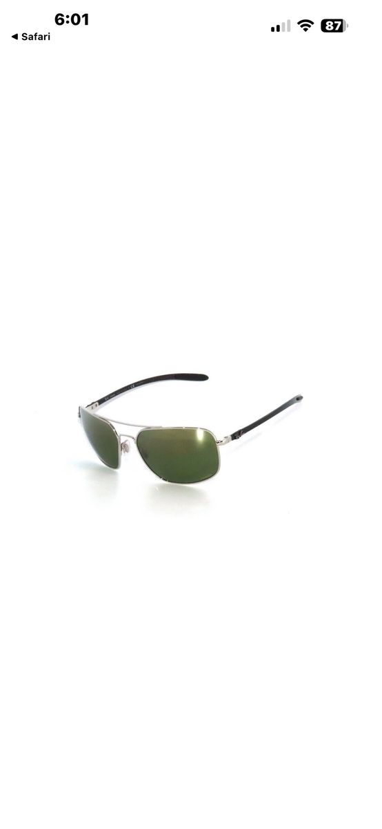 Ray Ban Silver Green Mirror Polarized sunglasses