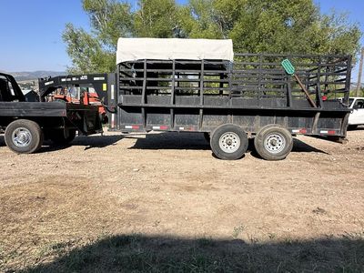 Canvas Top Livestock Trailer