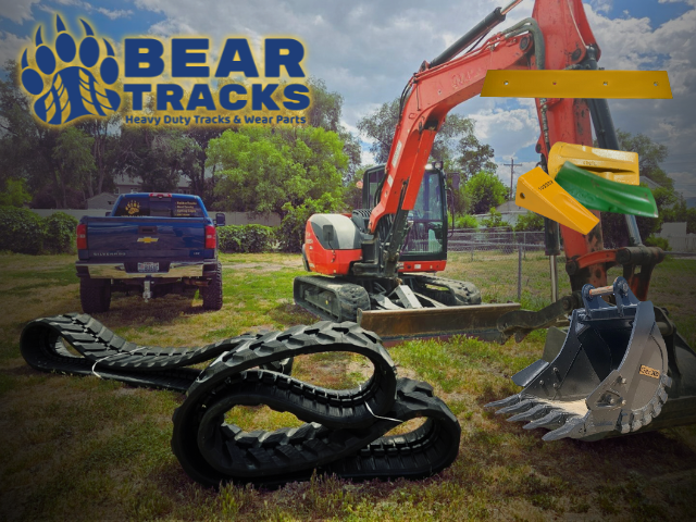 Tracks for Excavator, Mini Excavator, Backhoe- Bucket Teeth, Buckets. Cat, Kubota, Bobcat, John Deere, Komatsu, Sany, Kobelco