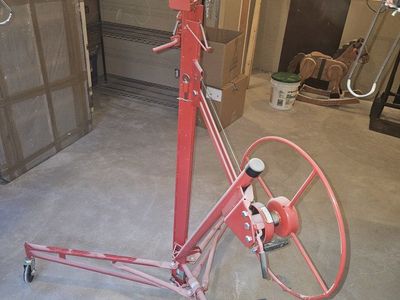 Red Drywall Lift Panel Hoist Sheetrock Jack Lifter - Used, Good Condition